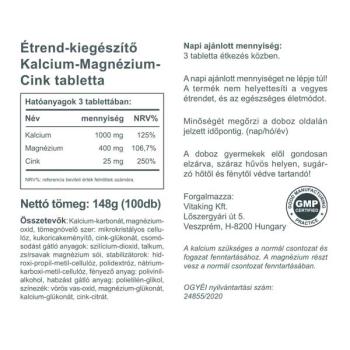 Vitaking Kalcium-magnézium-cink 100 db 3.Kép