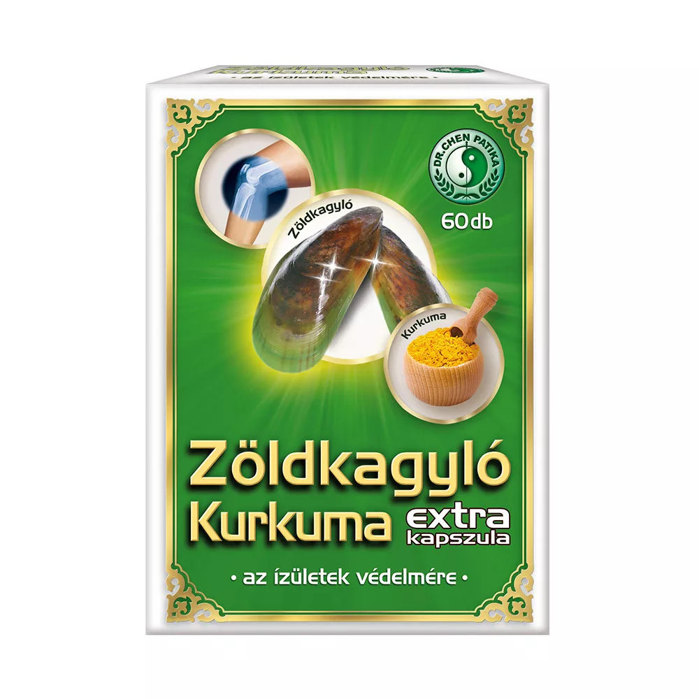 Dr. Chen Zöldkagyló Kurkuma Extra kapszula - 60db