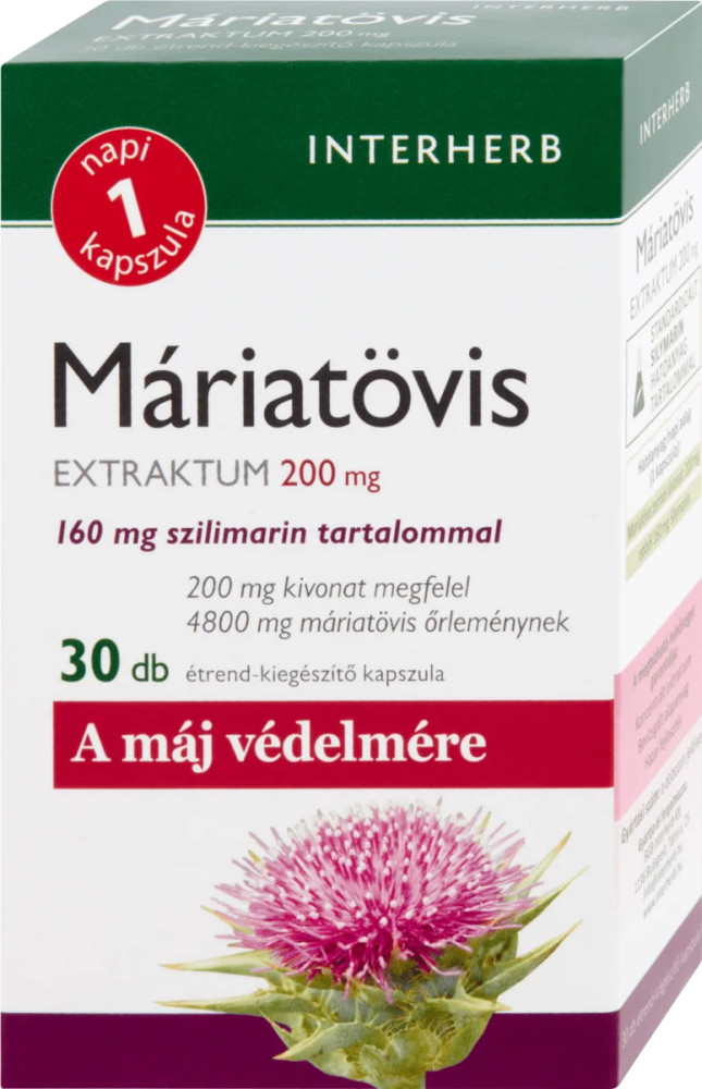 INTERHERB  MÁRIATÖVIS EXTRAKTUM KAPSZULA 30DB