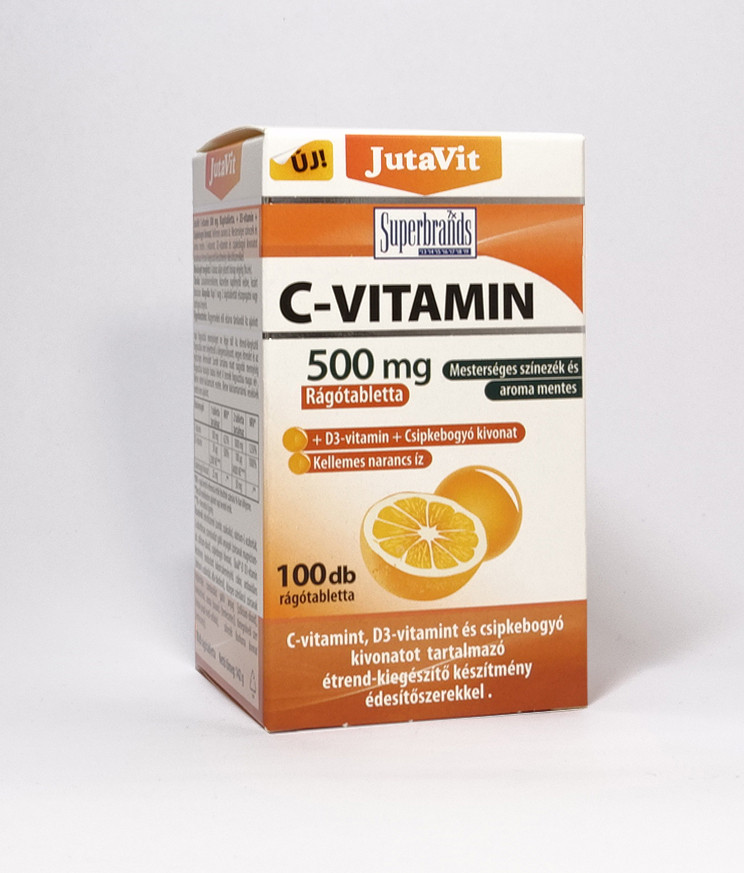 JUTAVIT C-VITAMIN 500 MG RÁGÓTABLETTA 100DB
