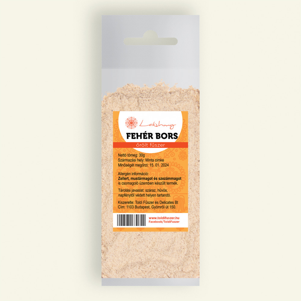 Lakshmi Őrölt fehérbors 30g