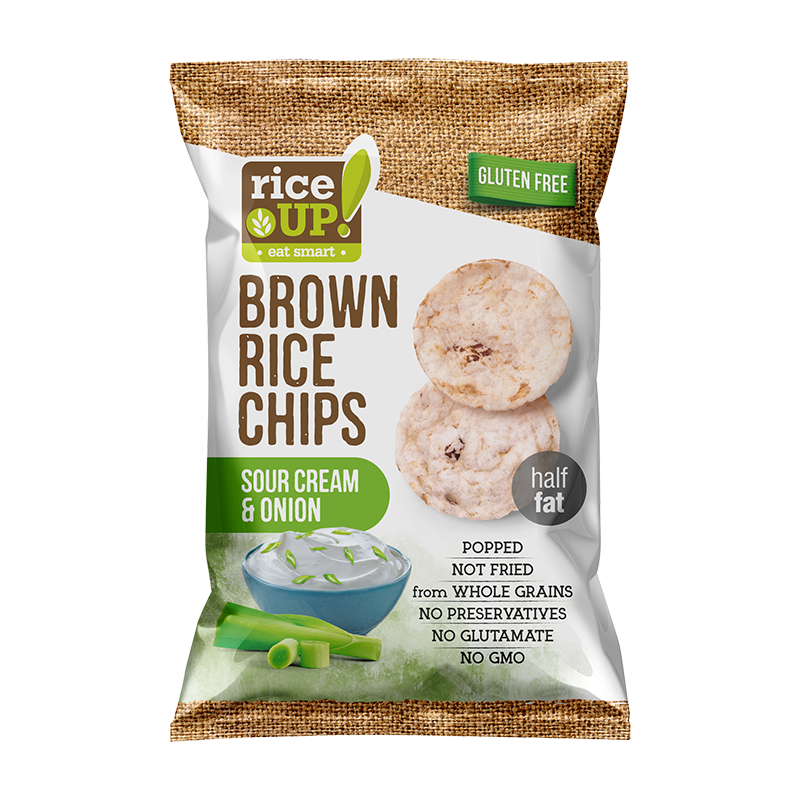 Rice Up Barnarizs chips hagymás tejfölös 60g