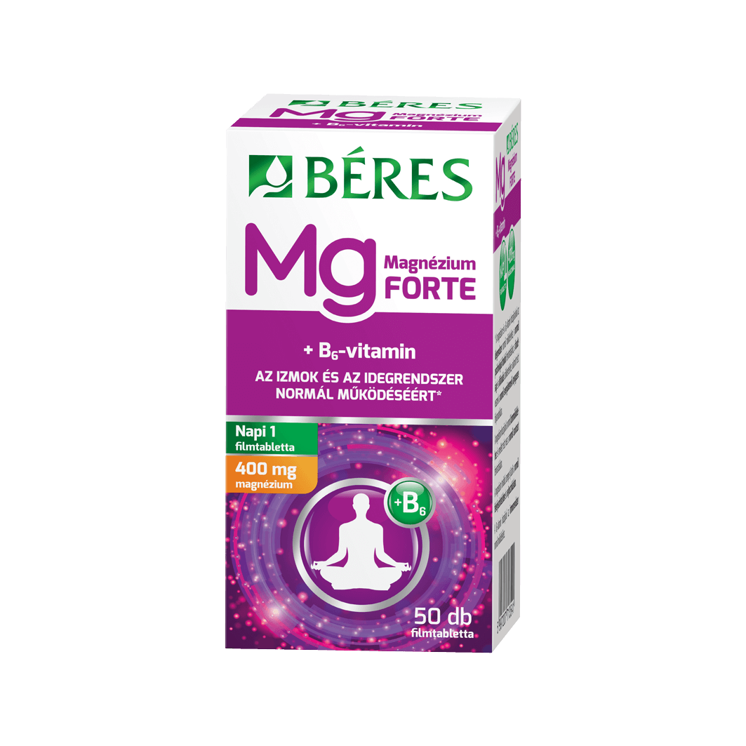Béres Magnézium 400mg + B6 Forte filmtabletta 50 db