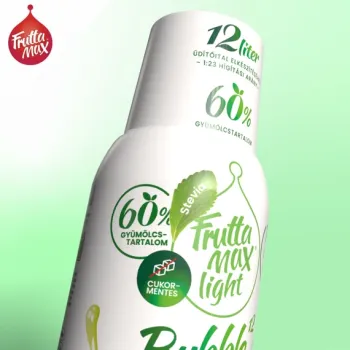 Frutta Max Bubble Light bodza-lime-menta ízű gyümölcsszörp 500 ml 2.Kép