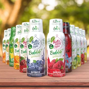 Frutta Max Bubble Light bodza-lime-menta ízű gyümölcsszörp 500 ml 4.Kép