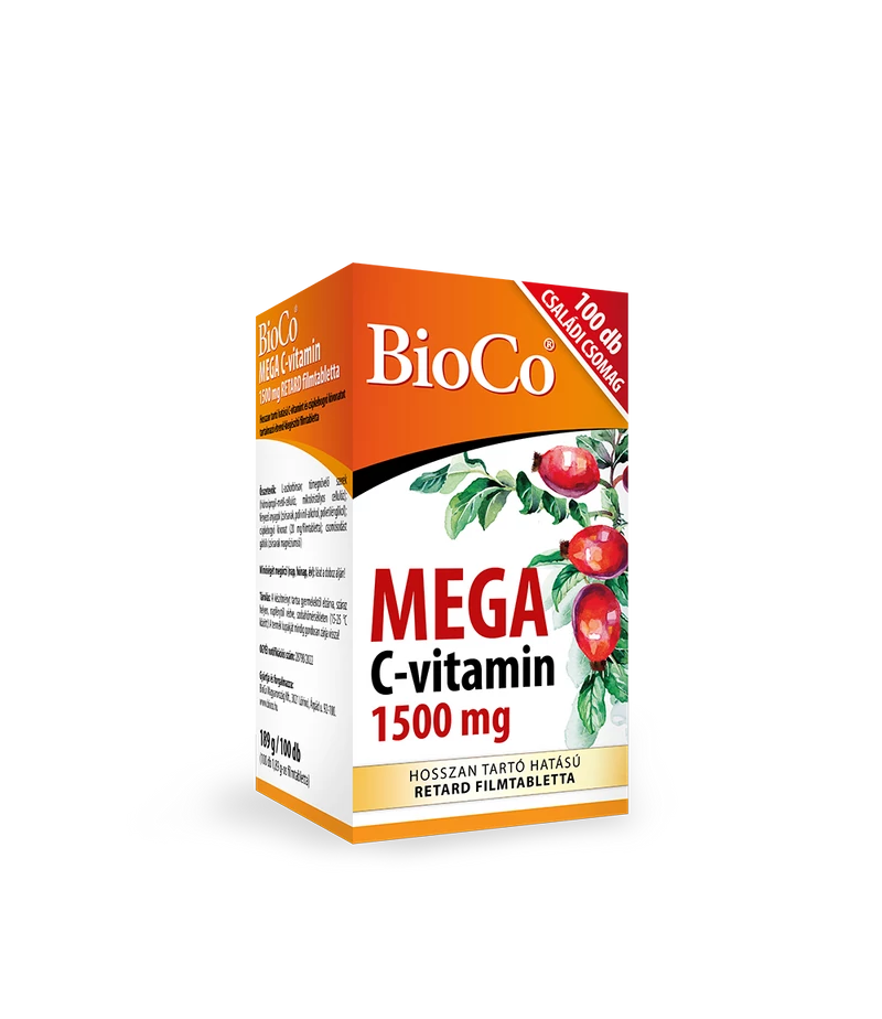 BioCo MEGA C-vitamin 1500 mg Retard filmtabletta 100 db
