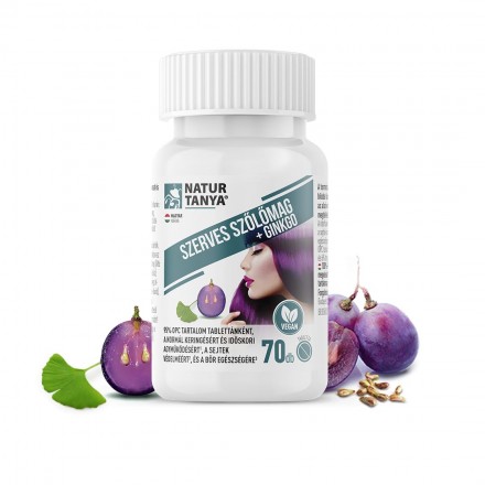 Natur Tanya Szerves Szőlőmag + Ginkgo tabletta 70 db