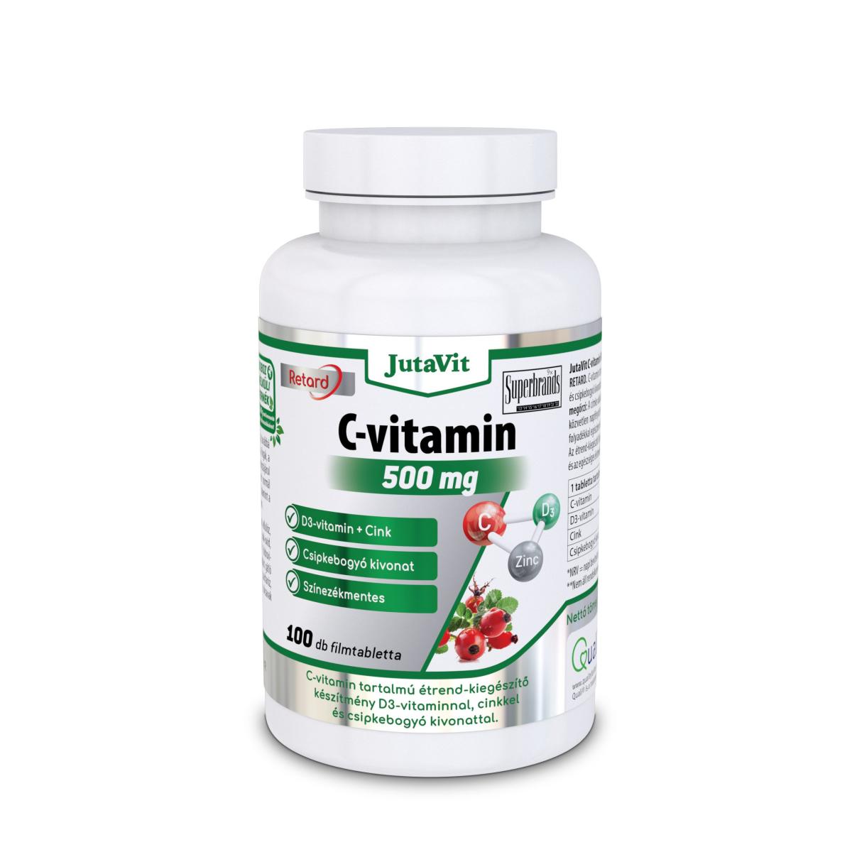 JUTAVIT 500MG C VITAMIN+D3 100DB