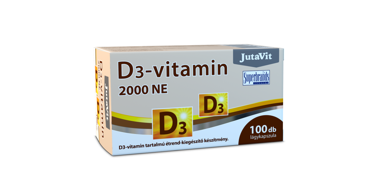JutaVit D3-vitamin 2000NE (50µg) lágykapszula 100db